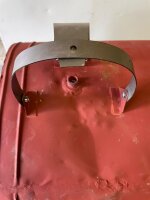 Benzinhahnschutz Reparaturblech Halter inkl. Schrauben für KdF Käfer Kübelwagen