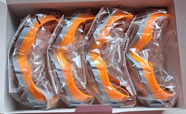 4er Set Uvex Vollsichtbrille Ultrasonic orange Schutzbrille Arbeitsschutz Schutz für Augen