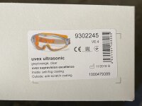 72er Set Uvex Vollsichtbrille Ultrasonic orange Schutzbrille Arbeitsschutz Schutz für Augen