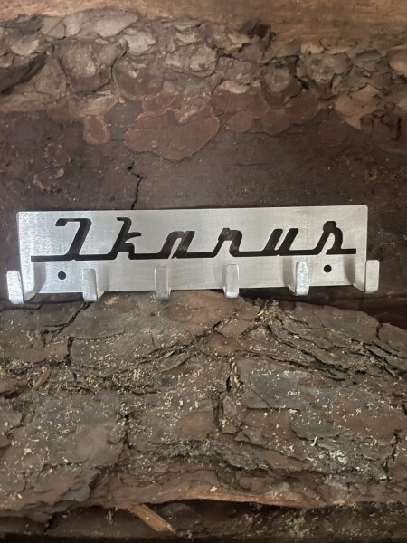 Schlüsselbrett 20 cm Motiv Ikarus DDR LkW Edelstahl Schlüsselboard
